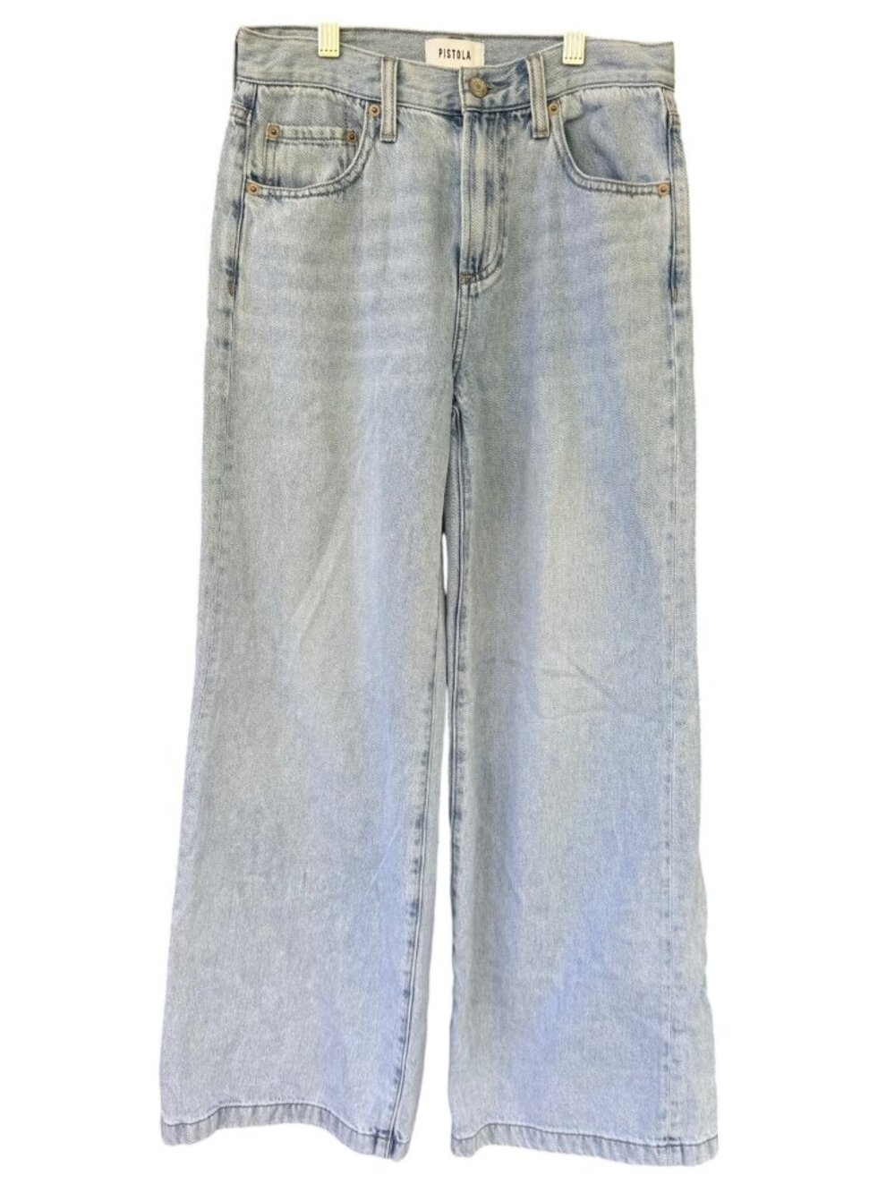 Pistola Women's Wide Leg Light Wash Denim Jeans Size 25 Cotton Blend